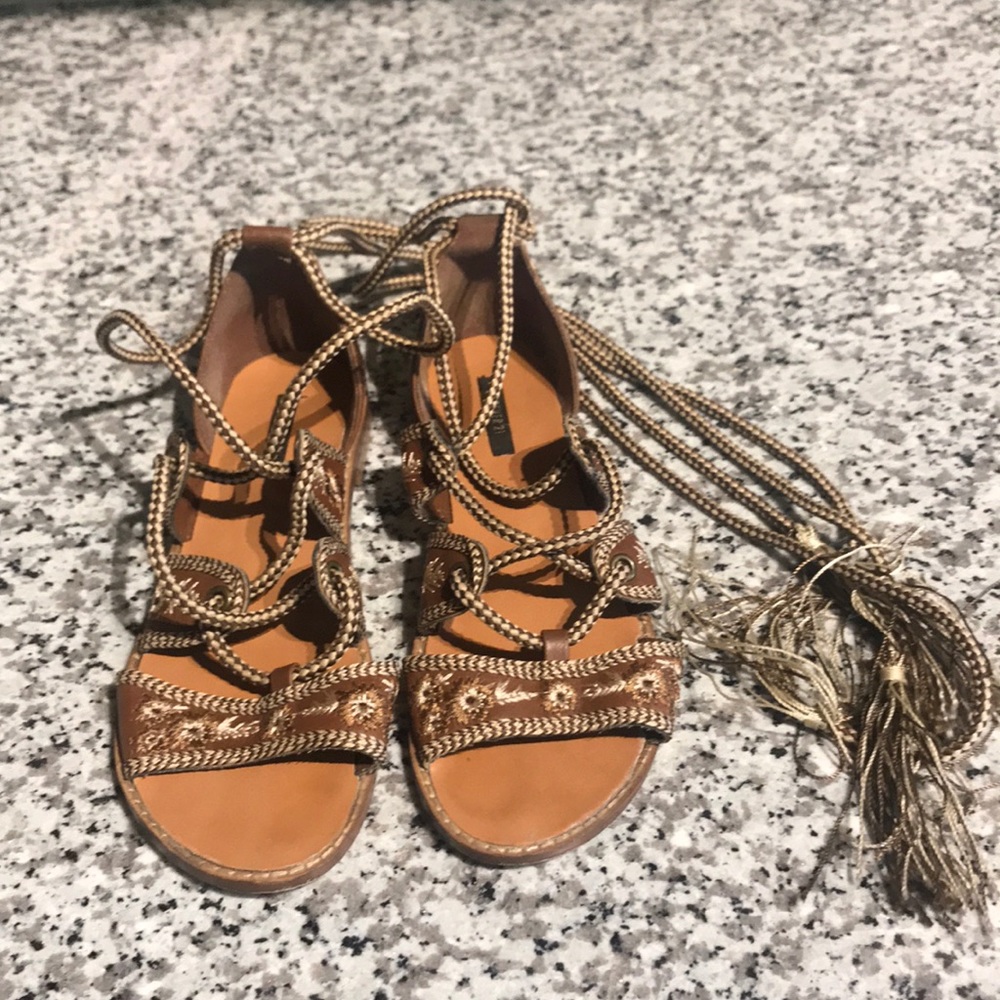 Lace up sandals